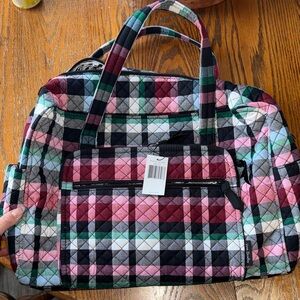 Vera Bradley Plaid Quilted Travel Bag